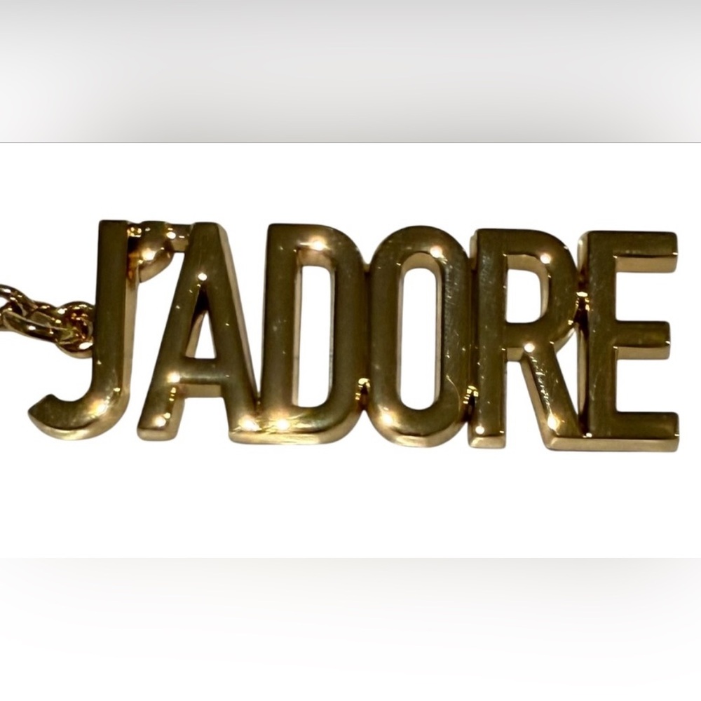NEW in Box Dior J'adore Gold Keychain/Bag Chain with Dior Engraved Lobster Clasp - Picture 3 of 10